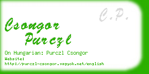 csongor purczl business card